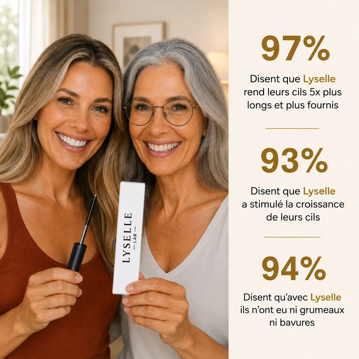 Lyselle — Le Mascara Métal conçu pour les cils matures